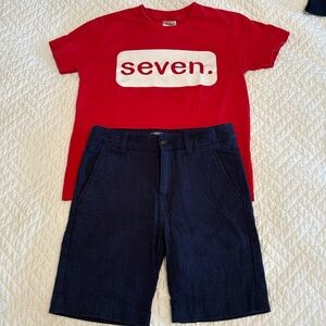 Appaman shorts and seven shirt, size 7